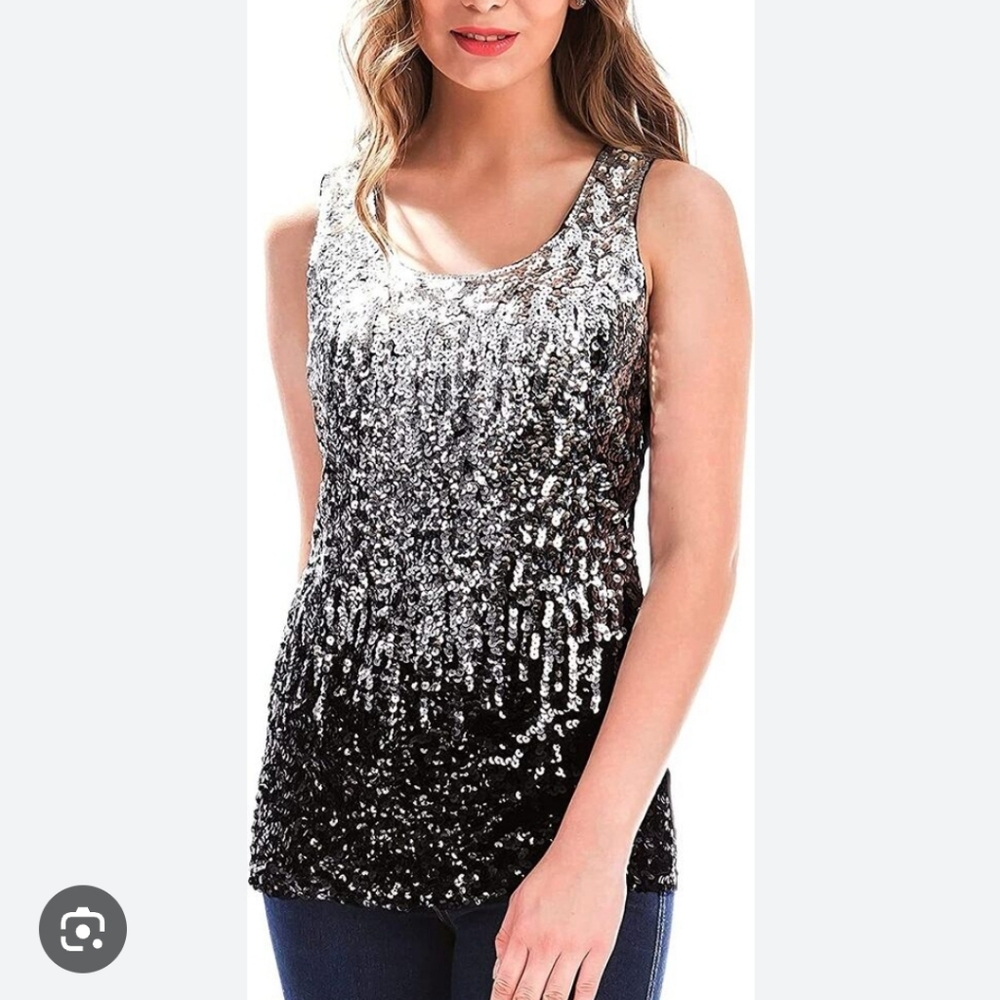 Maner Sequin Top M NWT